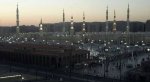 The Mosque of the Prophet looking absolutely beautiful just before Maghrib. صلى الله عليه و سلم